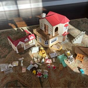 Calico Critters House Lot Sylvanian Families House Bundle EPOCH Toy Countryside